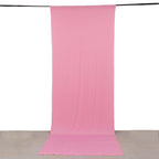 Pink 4 - Way Stretch Spandex Event Curtain Drapes, Wrinkle Freet Backdrop Event Panel with Rod Pockets - 5ftx14ft - Bell Racket Store