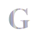 4 Pack 5" Iridescent Alphabet Stickers Banner, Customizable Stick on Letters - G