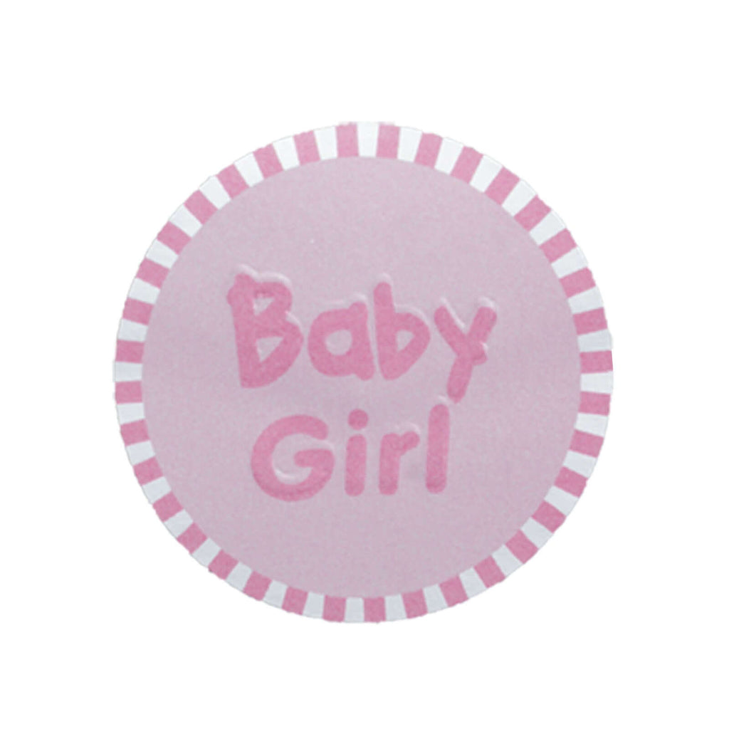 100Pcs 1" Round Pink Baby Girl Baby Shower Favor Envelope Stickers