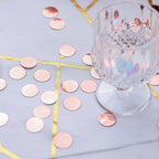 Metallic Round Party Confetti 18G Bag Rose Gold Foil, Balloon Table Confetti Glitter Dots for Festive Weddings Baby Bridal Showers & Events