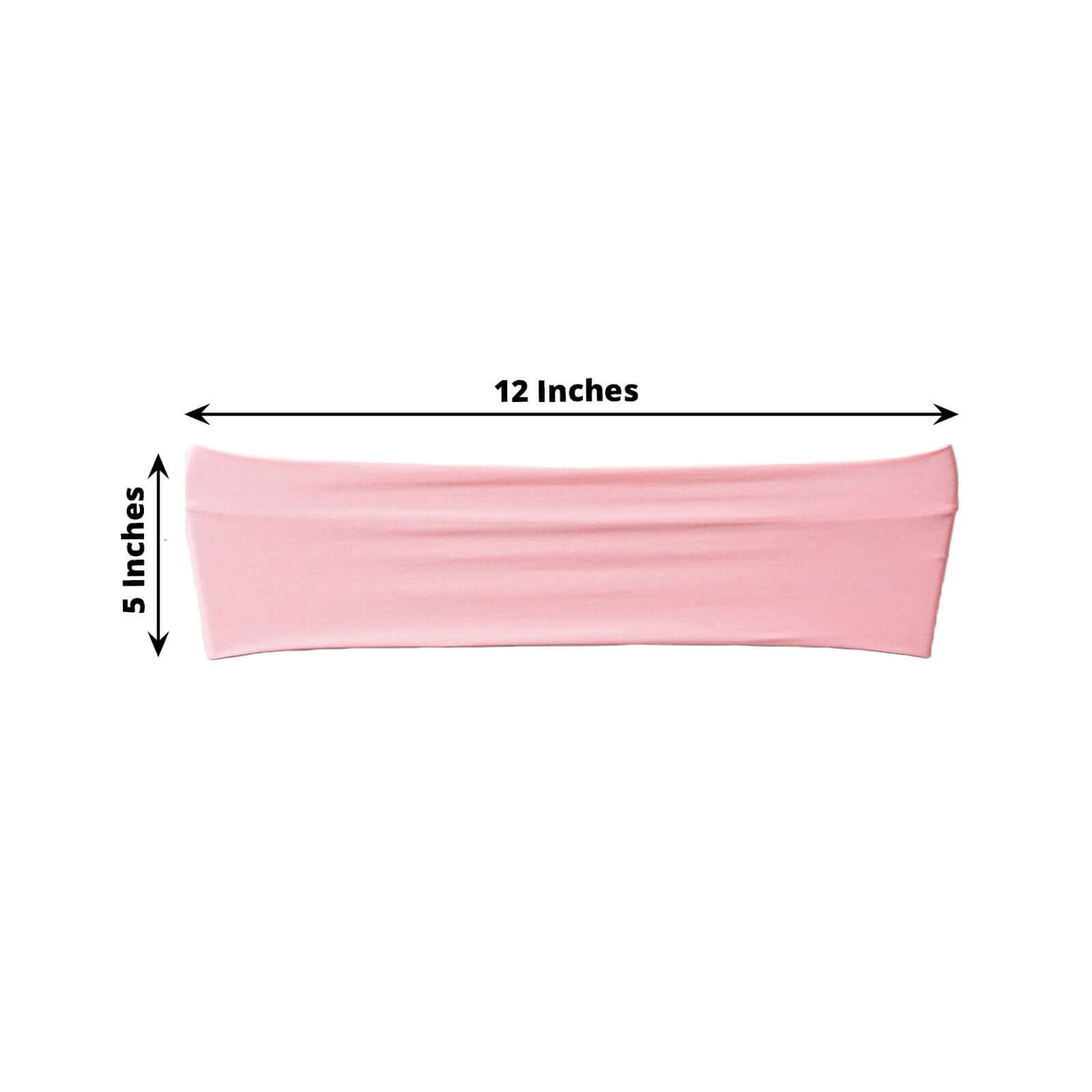 5 Pack Stretch Spandex Chair Sashes Pink - Fitted Finish Two Ply Heavy Duty Chair Bands 5"x12"