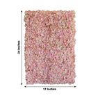 11 Sq ft. Pink Cream UV Protected Hydrangea Flower Wall Mat Backdrop - 4 Artificial Panels