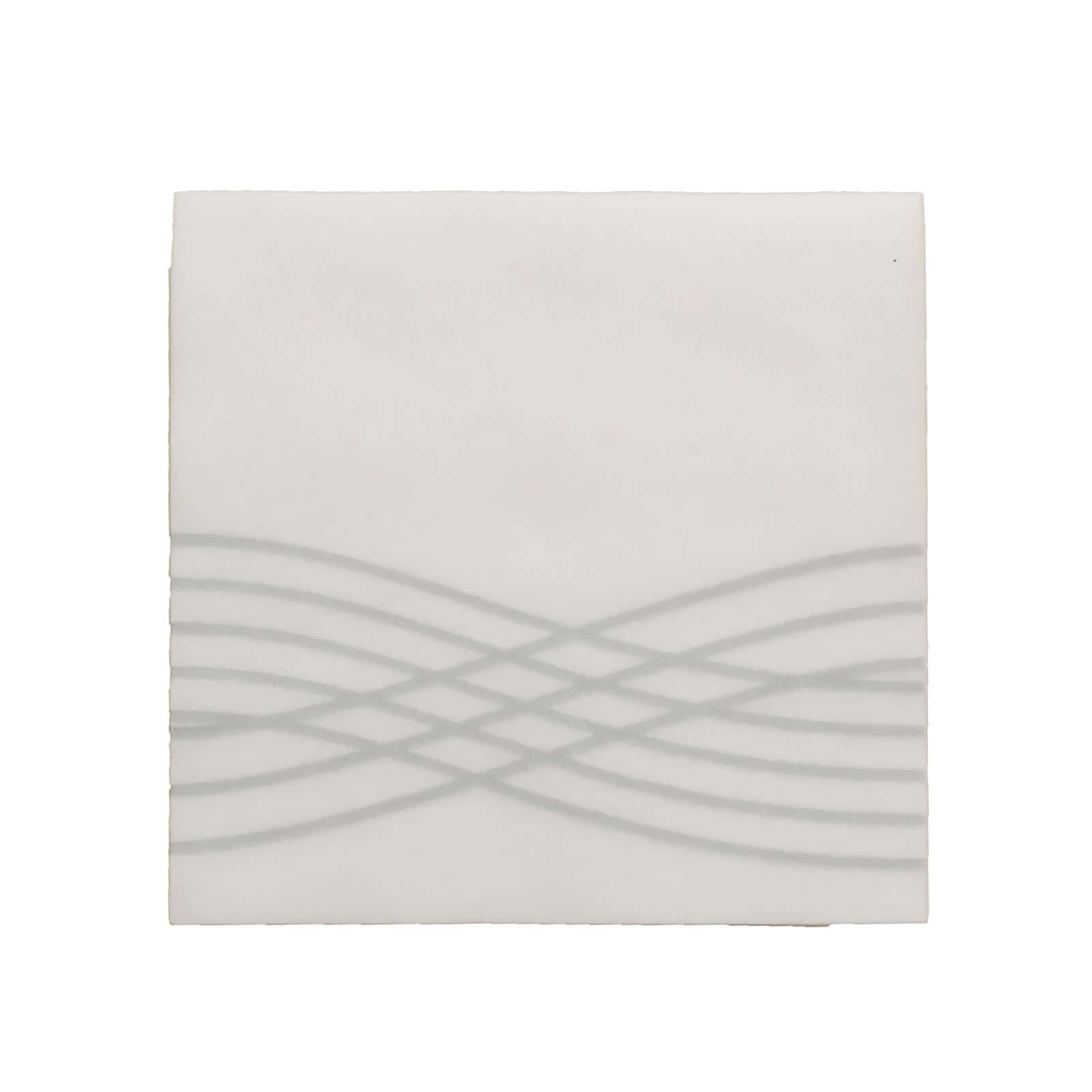 20 Pack Linen-Like Paper 5"x5" Napkins White - Silver Foil Wave Design Airlaid Cocktail Napkins