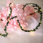 30 LED String Light Garland Green Leaf Design White Light - Battery Operated DÃ©cor Accent 10ft