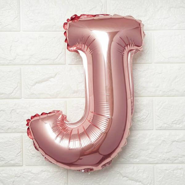 16" Blush Mylar Foil Letter Balloons