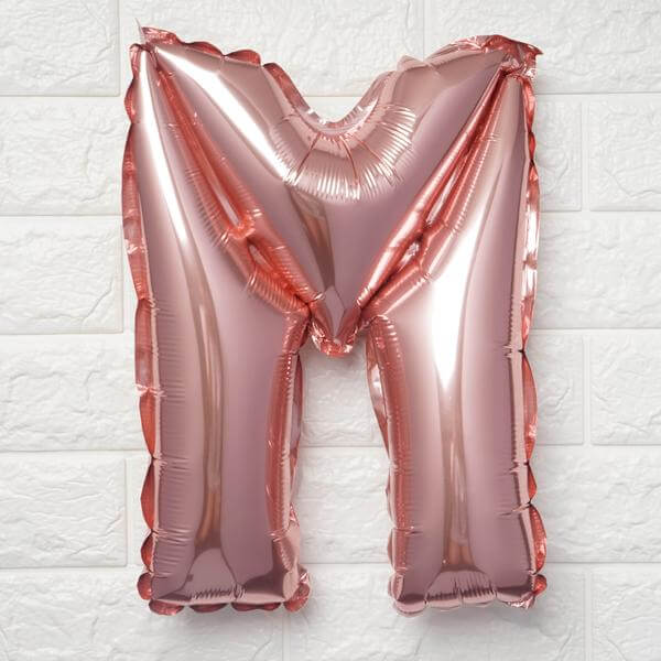 16" Blush Mylar Foil Letter Balloons