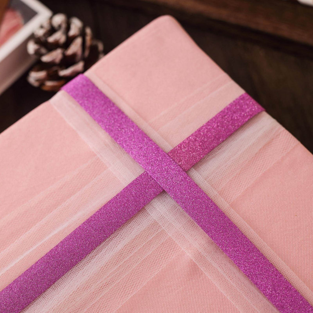 5 Pack 5 Yards Hot Pink Washi Glitter Tape Self Adhesive Craft Decorative Tape