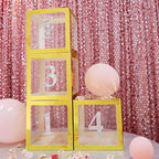 4-Pack Stickers Banner Custom 0-9 Number "4" Design Iridescent - Milestone Age and Date Stick-On Numbers 5"