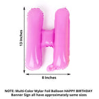 13" Ready-To-Use Colorful "Happy Birthday" Mylar Foil Balloon Banner