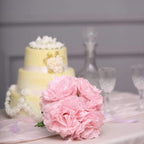 11" Pink Real Touch Artificial Silk Peonies Flower Bouquet