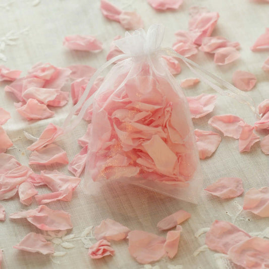 10 Pack 5"x7" Pink Organza Drawstring Wedding Party Favor Gift Bags