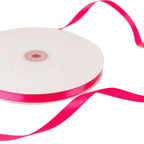 100 Yards 3/8" Fuchsia Single Face Decorative Satin Ribbon