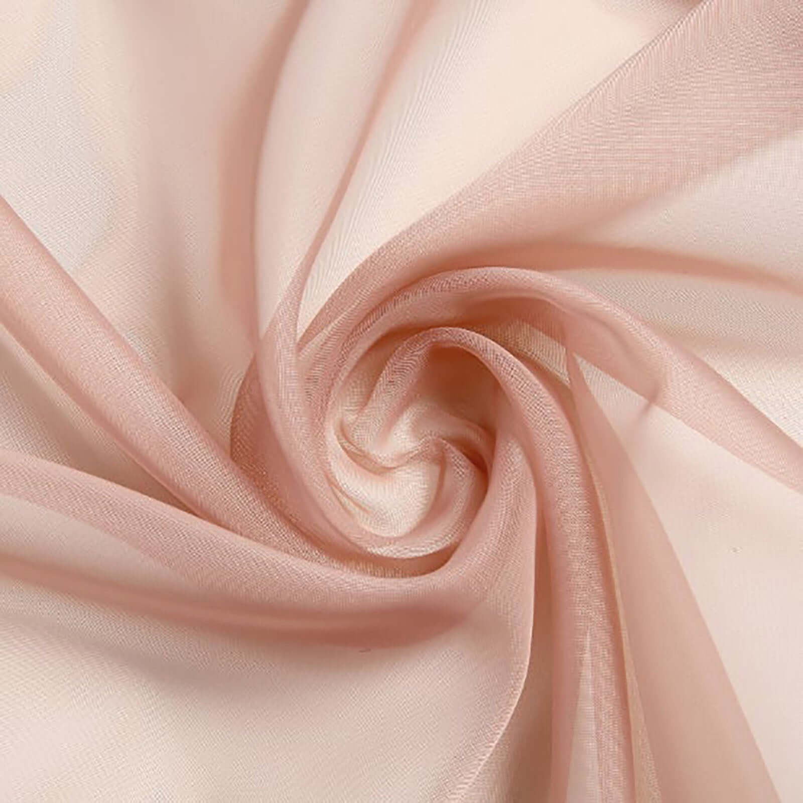18ft Dusty Rose Sheer Organza Wedding Arch Drapery Fabric, Window Scarf Valance