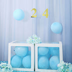 4 Pack 5" Metallic Gold 0-9 Number Stickers Banner, Customizable Stick On Numbers - 0