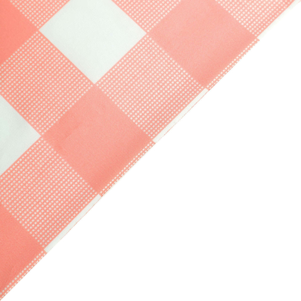 5-Pack Plastic Table Covers Pink Checkered Rectangle - Durable PVC Disposable Covers for Events 54"x108"