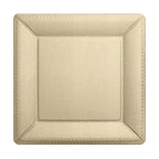10-Pack Disposable Square Charger Plates in Champagne with Leather Like Texture - 1100GSM Durable Paper Chargers 13"