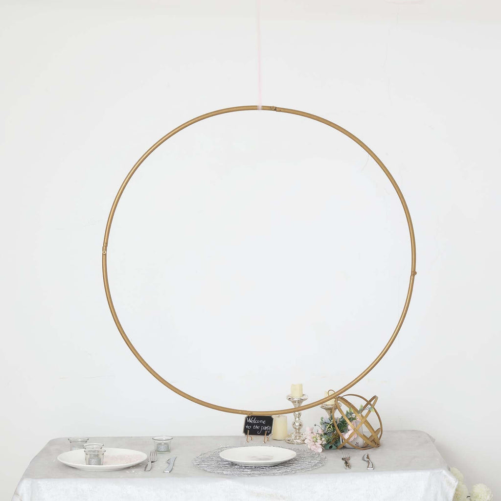 36" Gold Heavy Duty Metal Hoop Wreath, Floral Hoop
