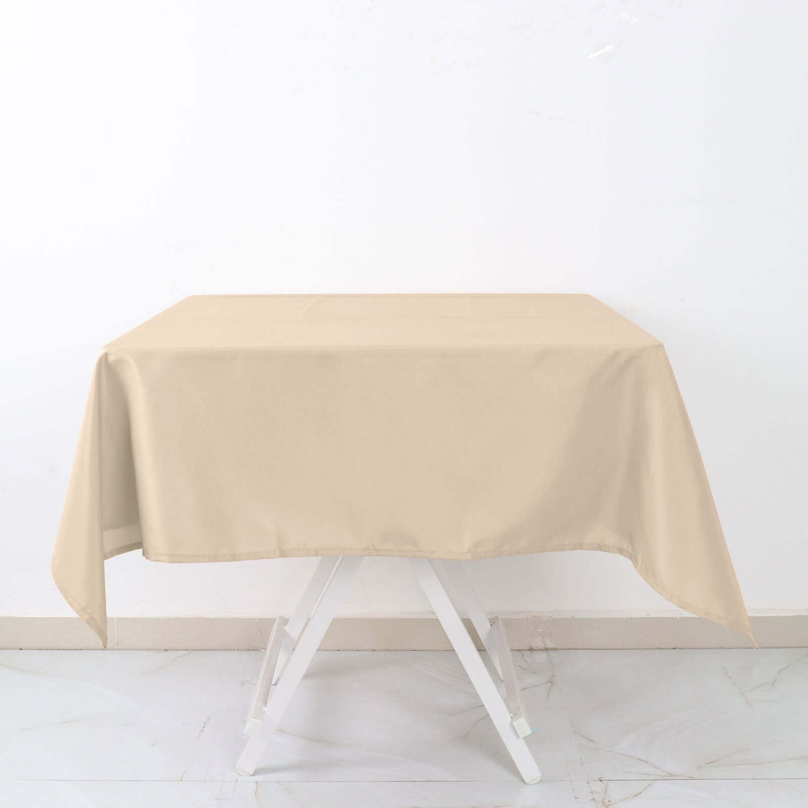Polyester Square 54"x54" Tablecloth Nude - Wrinkle-Resistant & Durable Table Cover
