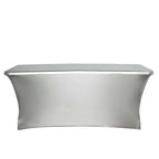 Stretch Spandex 72"x30" Rectangle Tablecloth Metallic Silver - Form-Fitting Table Cover