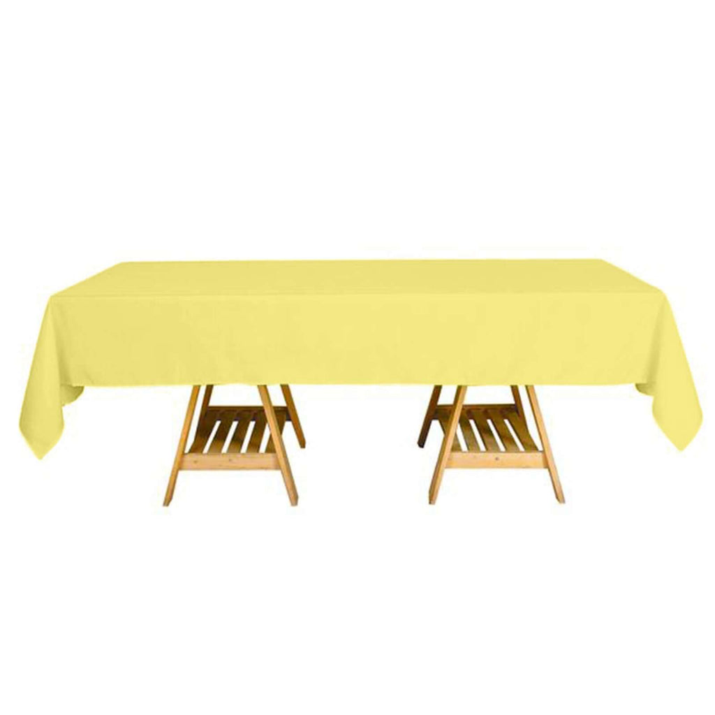 Polyester 60"x102" Rectangle Tablecloth Yellow - Durable and Stylish Table Cover