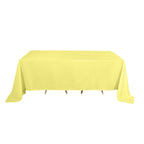 Polyester 90"x132" Rectangle Tablecloth Yellow - Seamless Wrinkle-Resistant Table Cover