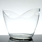 Plastic Ice and Drinks Bucket Clear - Large Capacity Modern Boat Shaped Party Beverage Cooler Storage Tub With Comfortable Handles for Indoor & Outdoor Gatherings 7 Liter - Bell Racket Store