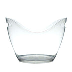 Plastic Ice and Drinks Bucket Clear - Large Capacity Modern Boat Shaped Party Beverage Cooler Storage Tub With Comfortable Handles for Indoor & Outdoor Gatherings 7 Liter - Bell Racket Store
