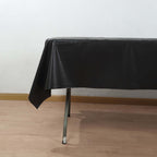 Plastic Table Cover Roll Black with Slide Cutter - Customizable Disposable Tablecloth Roll 54"x300ft - Bell Racket Store