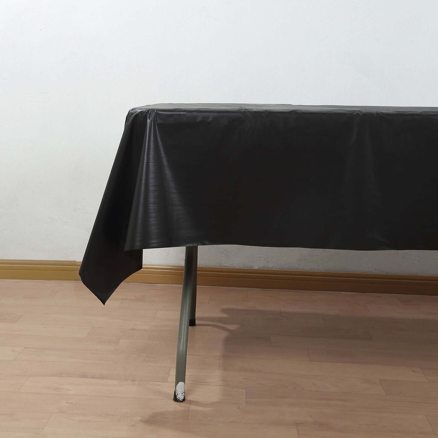 Plastic Table Cover Roll Black with Slide Cutter - Customizable Disposable Tablecloth Roll 54"x300ft - Bell Racket Store