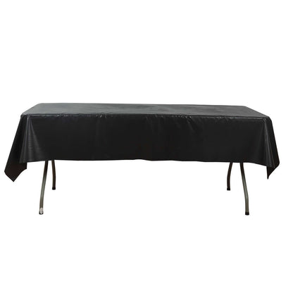 Plastic Table Cover Roll Black with Slide Cutter - Customizable Disposable Tablecloth Roll 54"x300ft - Bell Racket Store