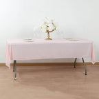 Plastic Table Cover Roll Blush with Slide Cutter - Customizable Disposable Tablecloth Roll 54"x300ft - Bell Racket Store