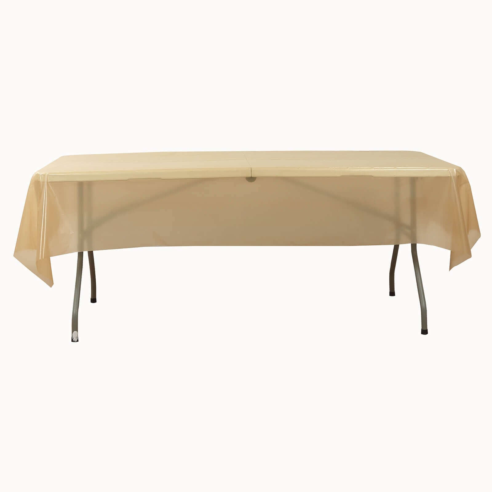 Plastic Table Cover Roll Gold with Slide Cutter - Customizable Disposable Tablecloth Roll 54"x300ft - Bell Racket Store