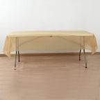 Plastic Table Cover Roll Gold with Slide Cutter - Customizable Disposable Tablecloth Roll 54"x300ft - Bell Racket Store