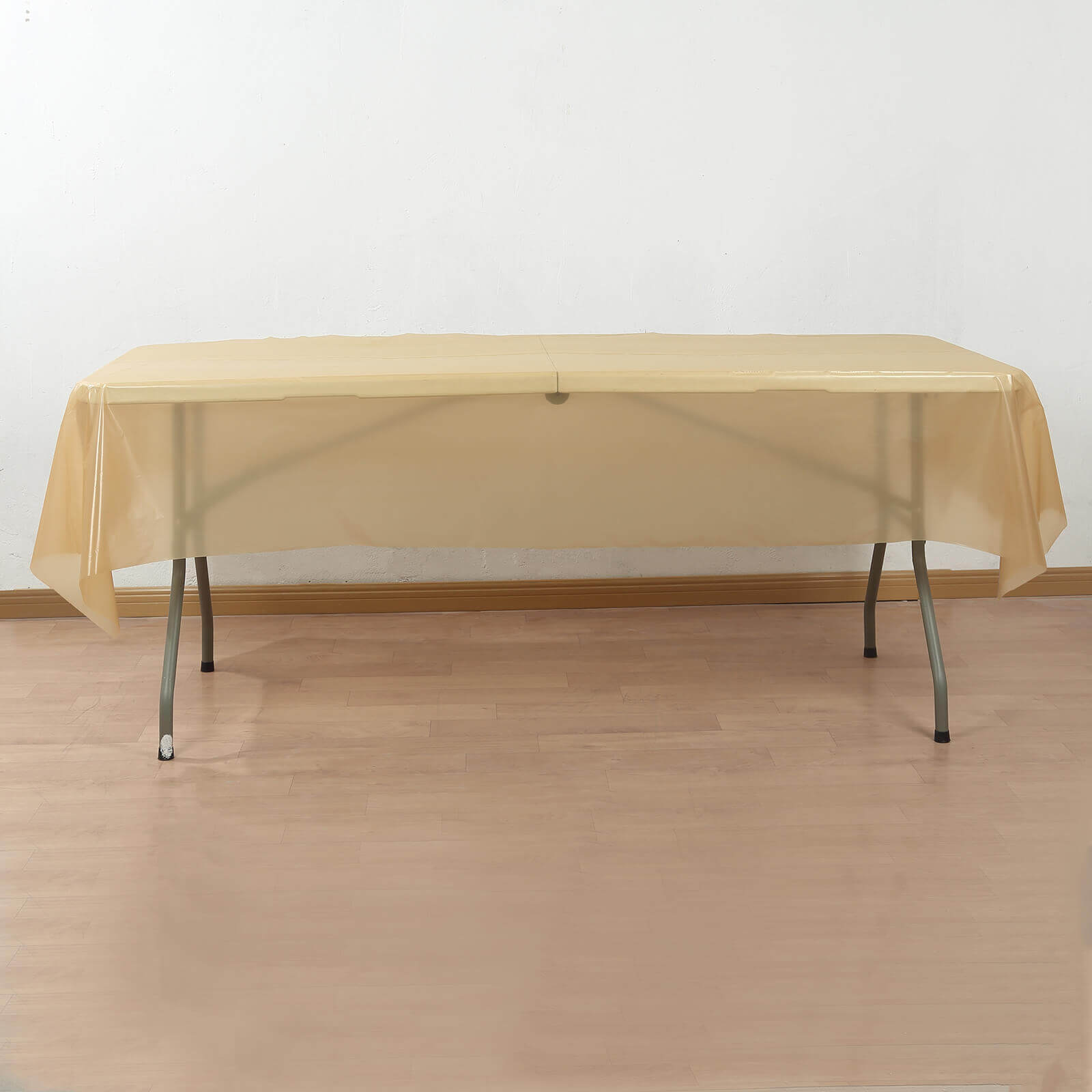 Plastic Table Cover Roll Gold with Slide Cutter - Customizable Disposable Tablecloth Roll 54"x300ft - Bell Racket Store