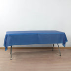 Plastic Table Cover Roll Navy Blue with Slide Cutter - Customizable Disposable Tablecloth Roll 54"x300ft - Bell Racket Store