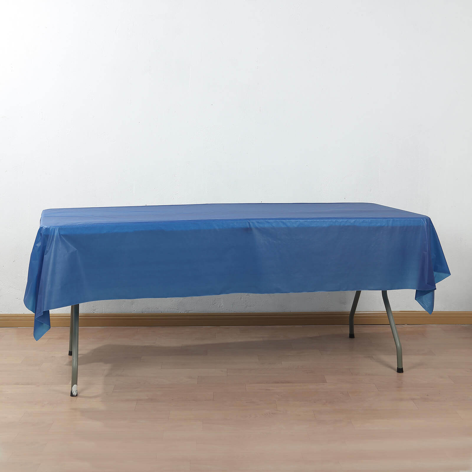 Plastic Table Cover Roll Navy Blue with Slide Cutter - Customizable Disposable Tablecloth Roll 54"x300ft - Bell Racket Store