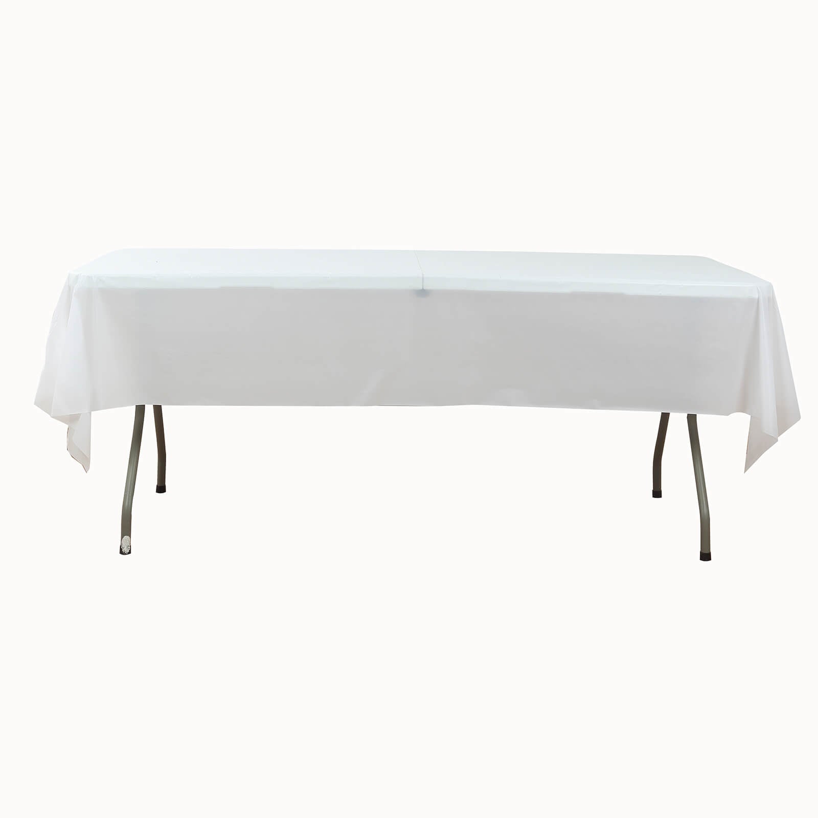 Plastic Table Cover Roll White with Slide Cutter - Customizable Disposable Tablecloth Roll 54"x300ft - Bell Racket Store