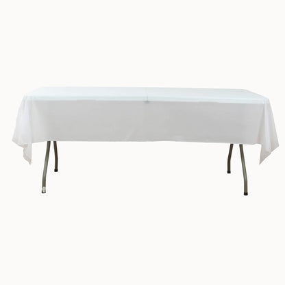 Plastic Table Cover Roll White with Slide Cutter - Customizable Disposable Tablecloth Roll 54"x300ft - Bell Racket Store
