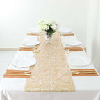 Plastic Woven Vinyl 13"x6ft Table Runner Metallic Gold - Non - Slip & Reversible Tabletop Decor - Bell Racket Store