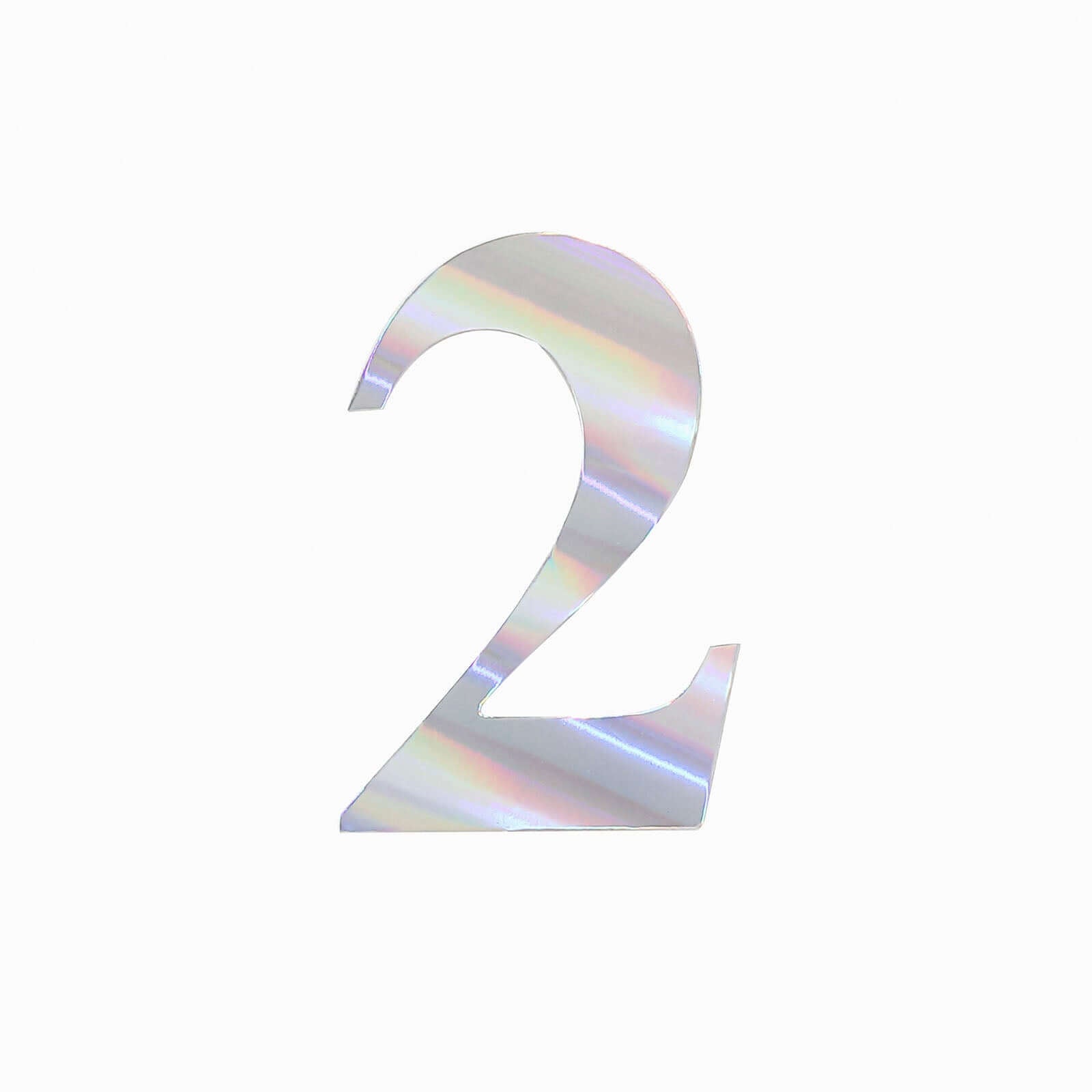 4 Pack 5" Iridescent 0-9 Number Stickers Banner, Customizable Stick on Numbers - 2