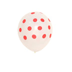 25 Pack 12" Hot Pink and White Fun Polka Dot Latex Party Balloons