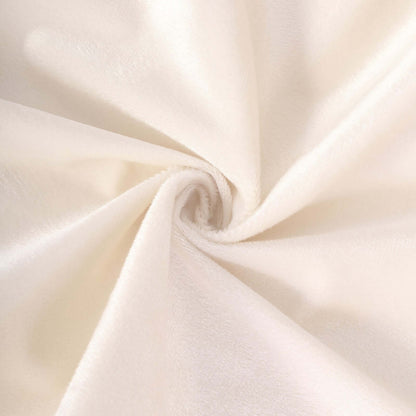 Premium Velvet 60"x102" Rectangle Tablecloth Ivory - Reusable & Soft Table Cover
