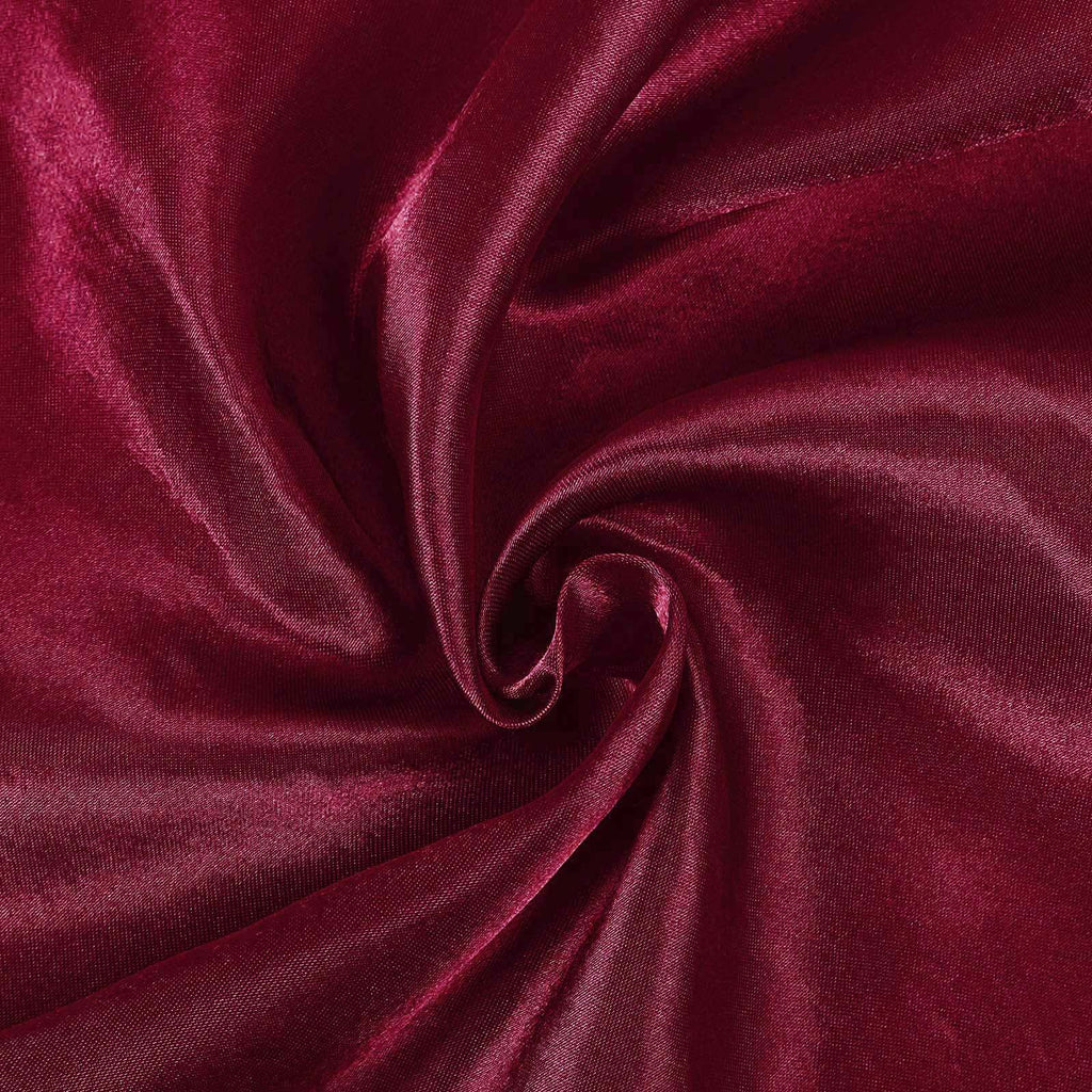 Satin Rectangular 90"x132" Tablecloth Burgundy - Seamless Table Cover