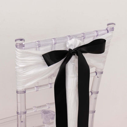 50 Yards 1.5" Black Single Face Decorative Satin Ribbon