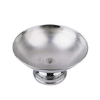 Metal Pedestal Flower Pot Round Design Metallic Silver - Floating Candle Bowl and Display Dish 12"