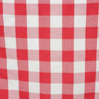 5 Pack Polyester 15"x15" Napkins Red/White Buffalo Plaid Gingham Style Cloth Napkins