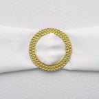 20 Pack Diamond Round Chair Sash Band Buckle Pins Gold - Timeless Rhinestone Napkin Rings for Weddings & Gatherings 2.5"
