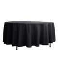 Polyester 108" Round Tablecloth Black - Wrinkle-Resistant and Stylish Table Cover