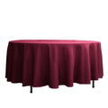 Polyester 108" Round Tablecloth Burgundy - Wrinkle-Resistant Table Cover