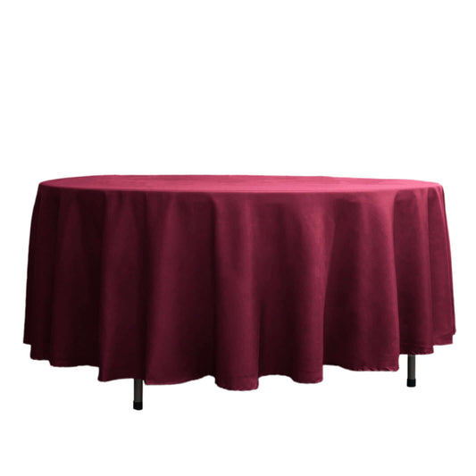 Polyester 108" Round Tablecloth Burgundy - Wrinkle - Resistant Table Cover - NestOCart